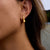Gold-Toned Padlock Dangle Earrings